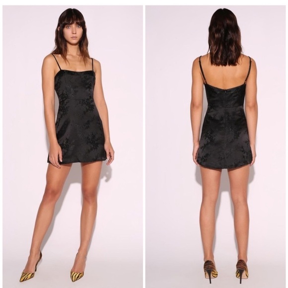 Realisation Par Emilie Black Silk Mini Dress - Picture 6 of 6